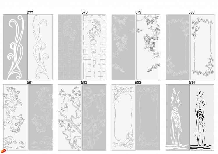 Художественный пескоструй: узор, девушка, вишня, сакура, цветущее дерево, рамка, дерево, колючки
